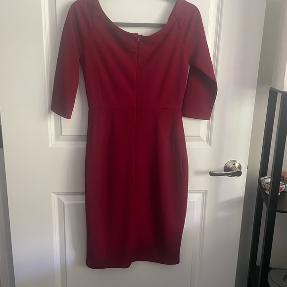 Lulus deep red long sleeve midi dress - Picture 9 of 10